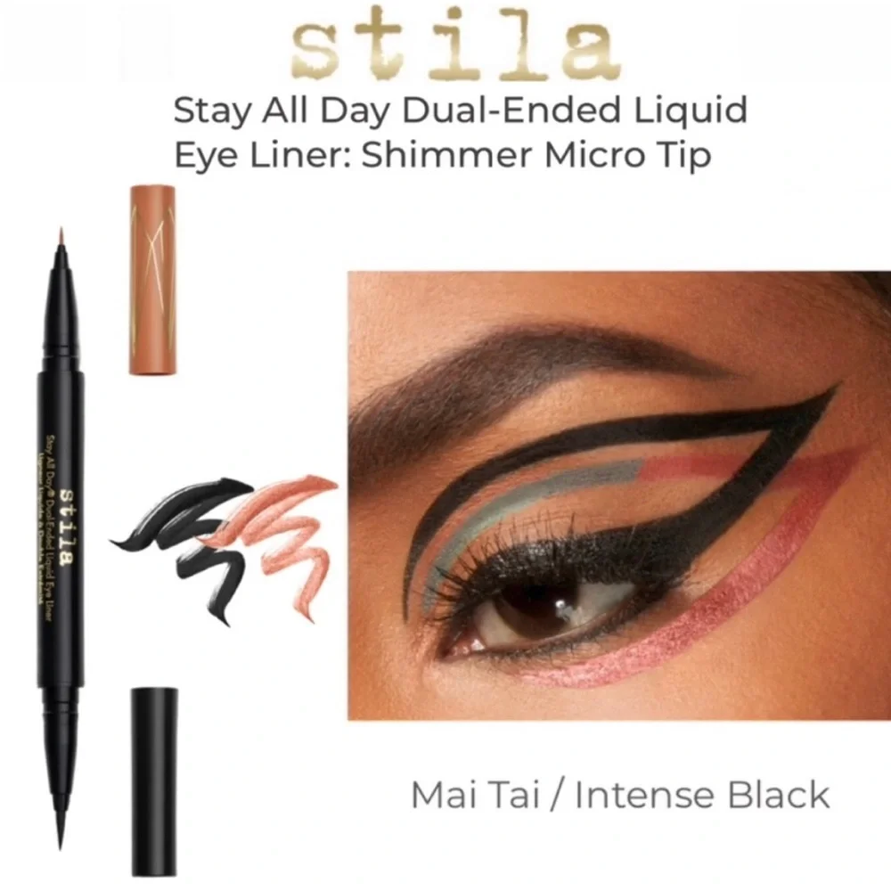 Stila Stay All Day Dual-Ended Liquid Eye Liner Shimmer Micro Tip NIB